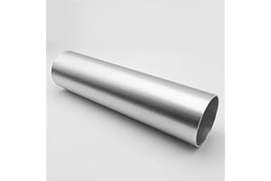 AC Performance 3.5" (89mm) OD Straight Aluminum Intercooler Pipe Air Intake Tube, Brushed Finish