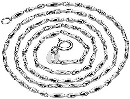 Eshion Jewelry 925 Sterling Silver Ingot Chain 16" 18" Necklaces Chain For Jewelry Necklace Pendants Making (45cm(18"))