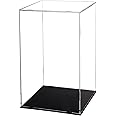 Evron Display Case for Collectibles Assemble Clear Acrylic Box Alternative Glass Case for Display Action Figures Home Storage & Organizing Toys (9.8x9.8x15.7inch;25x25x40cm)