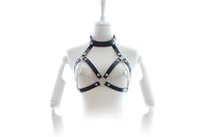 TM-mall Corpetto in Pelle Traforata di Alta qualità, Giocattolo Sportivo da Allenamento per Donna (Nero).