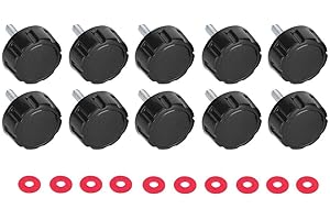 ‎KEENSO Keenso Angelrolle Kipphebel Schraubenkappe, 10 Stück Spinnrollengriff Schraubenkappen mit Dichtung für die meisten Angelrollen (<7000er Serie)