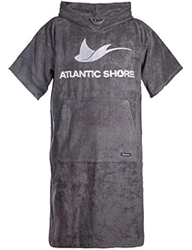 Atlantic Shore | Surf Poncho ☆ Bademantel / Umziehhilfe aus hochwertiger Baumwolle ➤ Grey / Grau