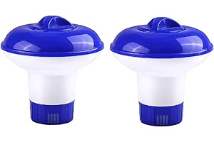 DSLIHA 2 dosificadores de cloro dosificadores, dispensadores químicos de piscina de 13 cm con orificios de ventilación ajustables y tapa de cierre