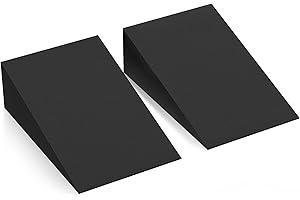 Iptienda Yoga Wedge, 2Pcs Slant Board for Stretch & Balance - Improves Deep Squats - 28x25x9cm (Black)