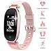 Produktbild Fitness Tracker für Frauen, hinmay Herzfrequenz Monitore Schritt Zähler Activity Tracker Smart Armband SmartWatches Wasserdicht IP67 Bluetooth Schrittzähler Armband mit Sleep Monitor für Android & iOS Smartphone, iPhone, Samsung, rose gold