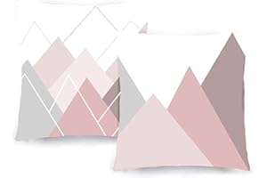 Decoratea Fundas Cojines 50x50 - Fundas de Cojín Decorativo (Juego de 2) para Sofá, Cama, Silla, Salón, Dormitorio. Algodón Suave, Modernas y con Cremallera Invisible (Rosa Palo)