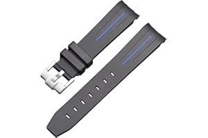 BBZ Cinturino morbido in silicone compatibile con orologi Omega X Swatch Moon per uomini e donne con estremità curva da 20 mm cinturino da polso in gomma