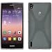 Produktbild PhoneNatic Case kompatibel mit Huawei Ascend P7 - Clear Silikon Hülle X-Style + 2 Schutzfolien