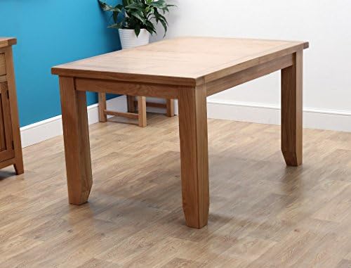 Harts Rustic Premium Solid Oak Extendable Twin Leaf Rectangle Dining Table