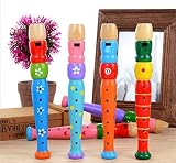 ♥ Loveso ♥-Spielzeug Pädagogisches Spielzeug-Geschenk für Kinder Bunte hölzerne Trompete Buglet Hooter-Signalhorn - 
