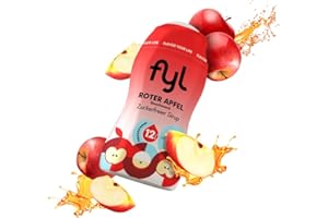 fyl Zuckerfreier Sirup – Apfel Geschmack, 48ml Getränkesirup für 12L Fertiggetränk – enthält Vitamin-B-Komplex - perfekter Durstlöscher für zu Hause und Unterwegs