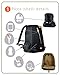 PacaPod Picos Pack Black Shell - Designer Baby Changing Bag - Unisex Luxury Black Backpack Outer Shell