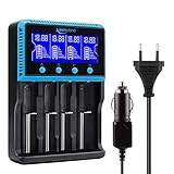 18650 Chargeur Batterie, Keenstone Chargeur de Piles Rechargeable Universel avec Grand Ecran LCD pour Batterie 18650 Ni-MH Ni-CD AA AAA Li-ION LiFePO4 IMR 10440 14500 16340 26650 26500 etc