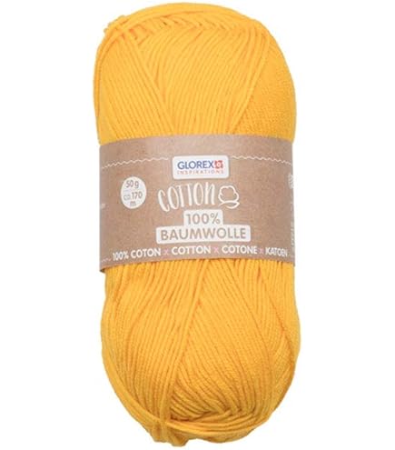 Glorex 5 1004 11 - Cotton 100% katoen, veelzijdig inzetbaar voor breien, haken en knutselen, zeer goede kwaliteit, zacht en wasbaar, 50 g, ca. 170 m, lichtgroen