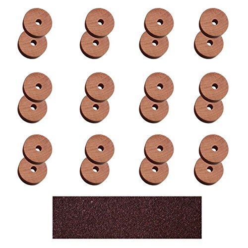 29 tlg Mottenstop , Mottenschutz Set aus naturbelassenem Zedernholz ohne Chemie . Motten Bekämpfung Umweltgerecht . Holz Schrankduftscheiben mit Sandpapier - 3