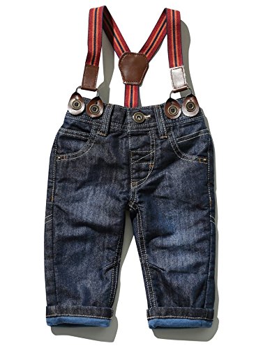 M&Co Baby Boys Jeans With Braces Denim 2/3 Yr
