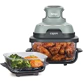 Ninja CRISPi 4-in-1 Taşınabilir Cam Hazneli Pişirme Sistemi, Sage Green