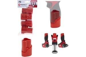 48 Tools Support de tournevis sans fil 4 pièces pour Milwaukee 12V Organisateur d'atelier Support mural Powertool, organisation pour garage, fourgonnettes et ateliers, TH-MIL12V-RED-04