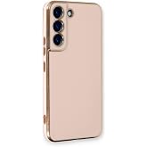 Microsonic Samsung Galaxy S21 i&ccedil;in Kılıf Olive Plated Pembe [Galaxy S21 ile Uyumlu Kılıf - Pembe]