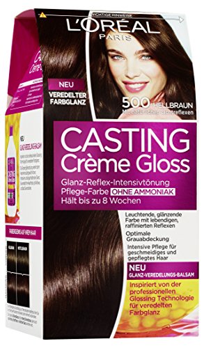 L'Oréal Paris Casting Creme Gloss Pflege-Haarfarbe, 500 Hellbraun