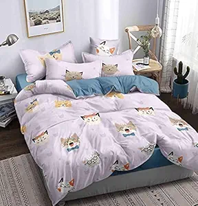 Dark Edge Home 210 Tc Kids Printed Designer Bed Sheet for for Kids Boys-Girls Room Cotton (90