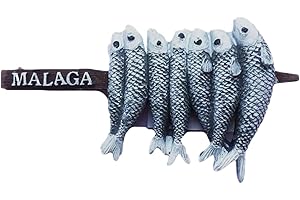 MUYU MAGNET Imán para nevera con diseño de Pinchos de pescado de Málaga, España, colección de regalo, decoración del hogar y la cocina, imán magnético para nevera