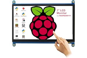 ELECROW 1024x600 HD IPS pekskärm skärm skärm skärm för Raspberry Pi 5/4/3/2/Zero, mini HDMI-skärm för PC, Jetson Nano