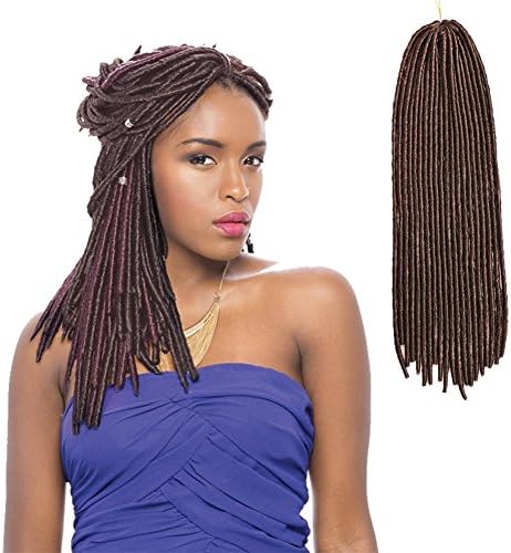 2packs20 Inch 20roots 100g/pack Crochet Dread locks Hair Synthetic Crochet Braid Hair Havana Mambo Faux Locs Weaving (20"(2pack), purple)