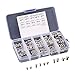 Produktbild geeekpi 200 304 Edelstahl Schrauben M3 M4 M5 M6 M8 Hex Head Inbus Madenschraube Sortiment Kit mit Fall