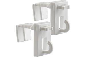 Victoria M. Easyfit Colgador para Estor de Bambú Persiana Enrollable (Fijación Adhesiva, 2 Unidades), Color Blanco