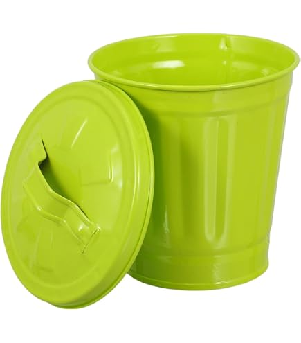 Mini Poubelle De Table Avec Couvercle Iplusmile - Petite Corbeille Métal Pour Bureau, Cuisine Et Voiture Corbeille Bureau Mignonne