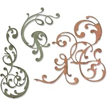 Sizzix Thinlits Set Fustelle 'Scarabocchi E Macchie' 4 Pezzi, Acciaio Inossidabile, Tim Holtz - 2