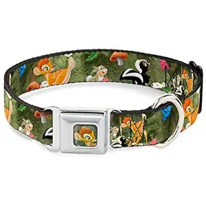 Buckle-Down DC-WDY082-S DYBX Bambi Face Sketch Close Dog Collar, Small/9-15