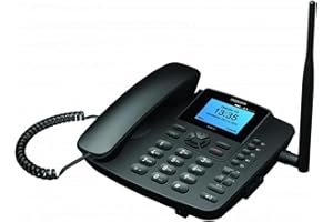 Maxcom MM41D 4G VoLTE - Corded Desk Phone for Office & Home use with 2.8” Display - Wi-Fi Hotspot - LTE Antenna - Bluetooth - 3.5mm Jack - RJ45 Port – Black