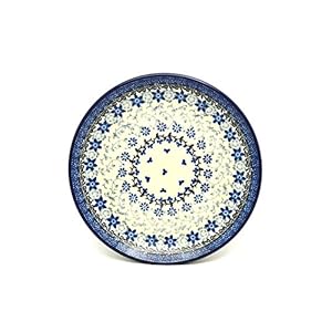 Polish Pottery Plate – Salad/Dessert (7 3/4″) – Silver Lace