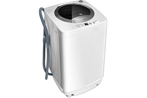 GiantexUK 2-in-1 Portable Washing Machine, Single Tub Washer and Spin Dryer with 6/10 Washing Modes, 3/8 Adjustable Water Levels & Drain Pump, Compact Laundry Washer (3.5kg Load, 6 Modes, 3 Levels)