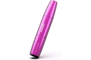 MAST TATTOO Mast Magi macchinetta tattoo Rotary Tattoo Pen macchinetta per tatuaggi Interchangeable Stroke 2.0mm and 3.0mm Microblading Pen Tattoo for Eyebrow Eyeliner Lip with RCA Cable pink