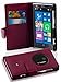 Produktbild Cadorabo Hülle für Nokia Lumia 1020 - Hülle in BORDEAUX LILA – Handyhülle mit Kartenfach aus struktriertem Kunstleder - Case Cover Schutzhülle Etui Tasche Book Klapp Style