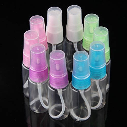 Gleader 10 15ml Colorful Clear Plastic Makeup Water Spray Atomizer Bottle Container Pump