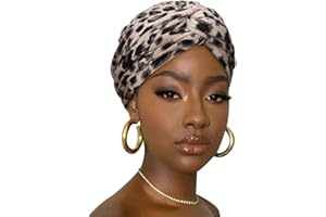 DRESHOW Haar Wrap für Damen Gerippte Weich Turban Stretch Jersey Kopftuch Atmungsaktiv Leichtgewicht Turban Einfarbig