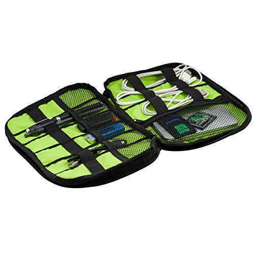 QUMOX Reise Kabel USB Organisator Speicher Beutel Kasten Tasche Grau - 5
