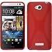 Produktbild PhoneNatic Case für HTC Desire 616 Hülle Silikon rot X-Style + 2 Schutzfolien
