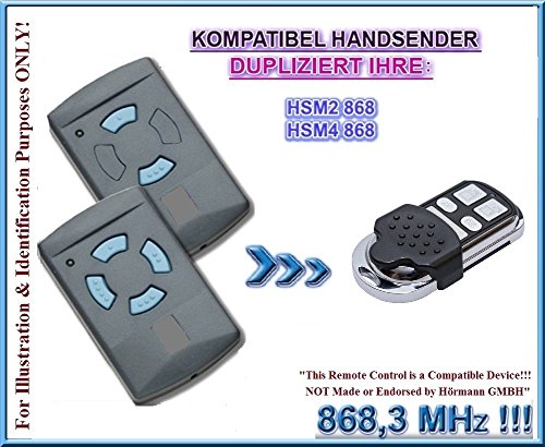 Hörmann HSM2 868 / Hörmann HSM4 868 kompatibel handsender, klone fernbedienung, 4-kanal 868.3Mhz fixed code. Top Qualität Kopiergerät!!! (Nicht kompatibel mit BS BiSecur fernbedienungen)