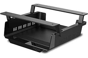 YaGee Étagère de Rangement Sous le Bureau, Plateau Auto-Adhésif pour Poste de Travail, Batlestations de Jeu, Remplace les Organiseurs de Tiroir pour la Maison et le Bureau, Noir