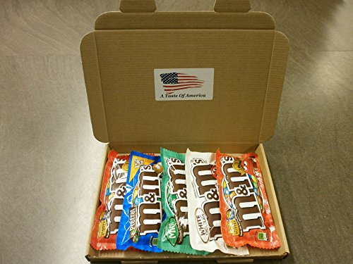 Preisvergleich Produktbild American M&M's Gift Set - Chocolate Hamper - peanut butter, mint, pretzel, white chocolate m&ms, American Candy Hamper
