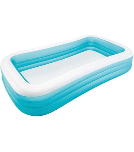 Piscine Gonflable Rectangulaire Pour Adulte - 180x130x56 Cm - Résistante Aux UV - Pour Jardin, Plage