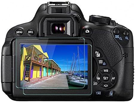 Ktele Tempered Toughened Optical Glass Camera Screen Protector For Canon 700D/750D/650D/800D Digital SLR camera Anti-scratch Anti-burst Super Light Transmittance Digital Picture Frame 2X Sheets Screen Protector Foils