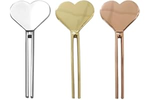 DTREEL Presse-dentifrice en métal en forme de cœur, tube presseur pour tube presseur de tube, rouleau de distributeur de clés, distributeur de dentifrice, huile cosmétique, crème, peinture