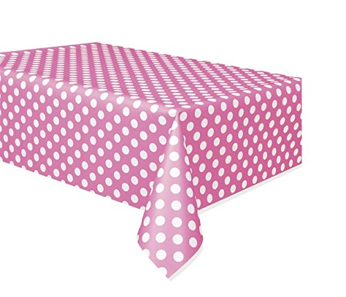 Polka PINK Party Tablecover (1pk) (54" x 108)
