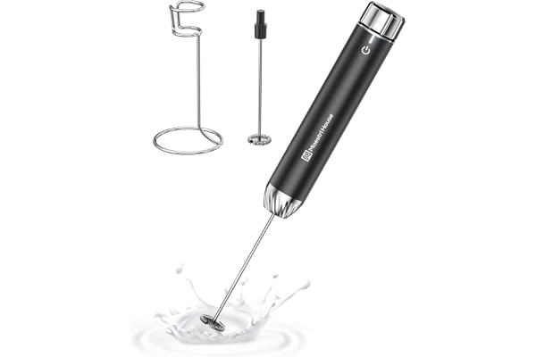 Maestri House Mousseur à Lait Rechargeable, Réglage de la Vitesse en Continu, Mousseur a Lait Café au Latte Premium électrique, Cappuccino au Chocolat Chaud Matcha